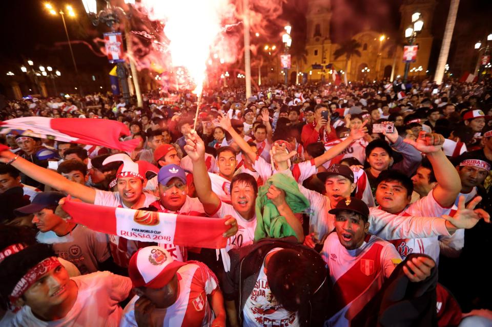  Peru fans went wild after their side qualified for the 2018 World Cup but they could be disappointed