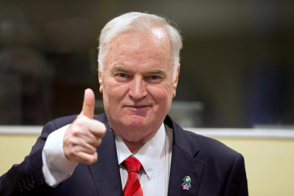 The warlord seemed confident as he flashed a thumbs-up at the cameras 