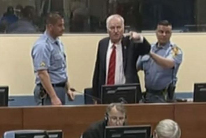 Mladic was dragged from court after an outburst, accusing judges of lying