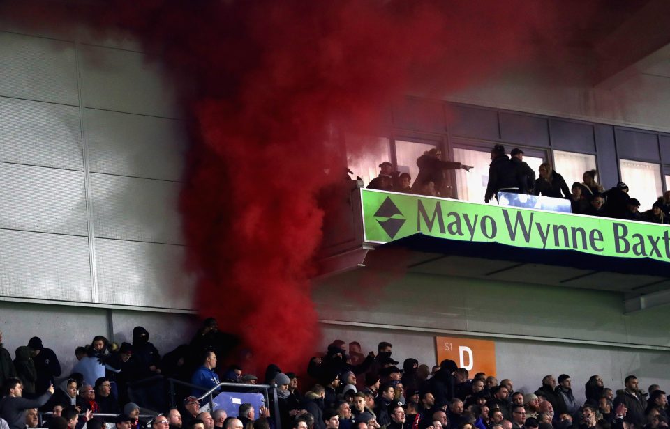  Crystal Palace and Brighton fans got into the swing of things