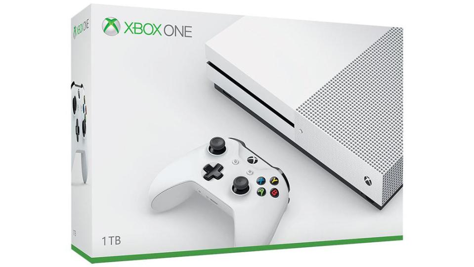 A boxed Xbox One S 1TB