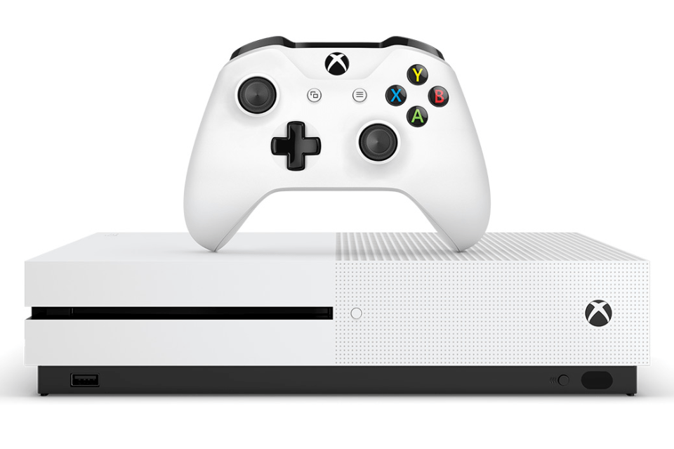 Xbox One S console and controller