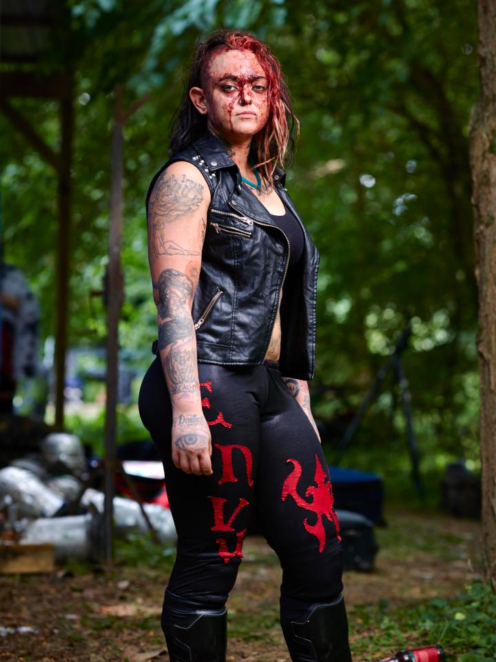  Wrestler Hudson Envy poses for photographer Marc McAndrews, who spent two years documenting the brutal sport