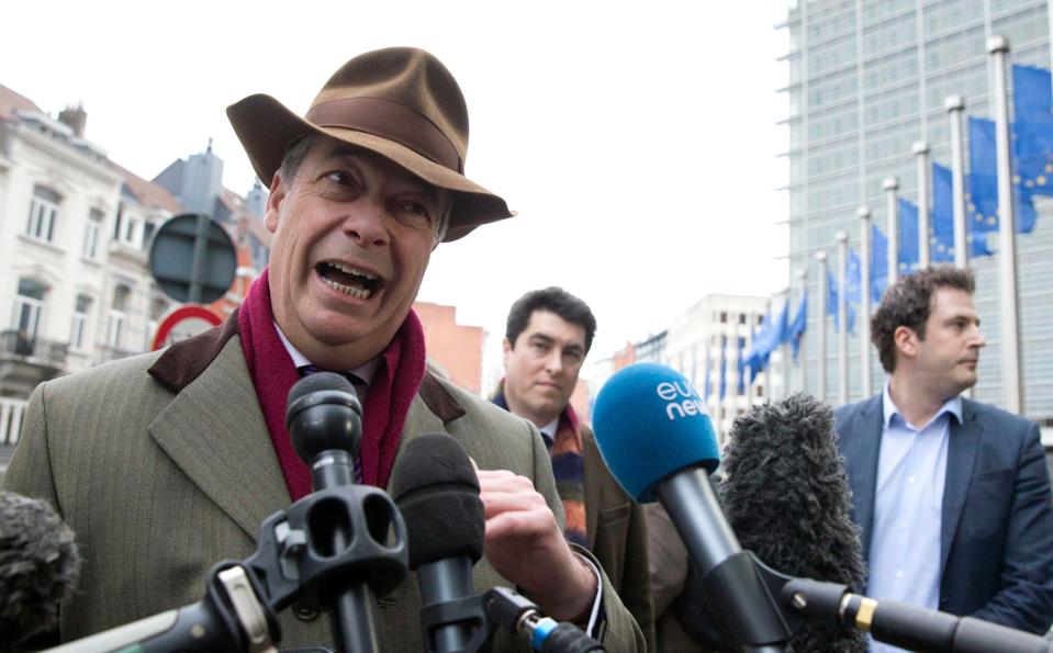 Mr Farage was in Brussels for talks with EU negotiator Michel Barnier this week