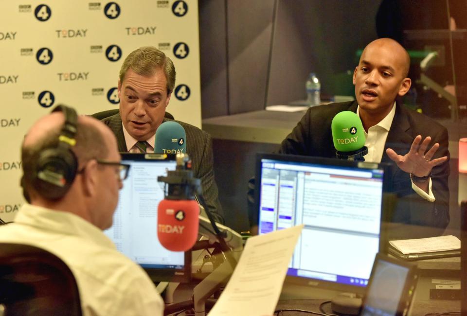  Nigel Farage and Chuka Umunna rowed over Donald Trump this morning