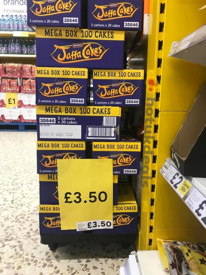Tesco is selling boxes of 100 Jaffa Cakes for just £3.50