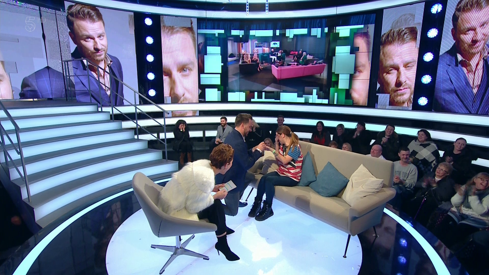  Emma Willis was stunned as the proposal happened in front of her