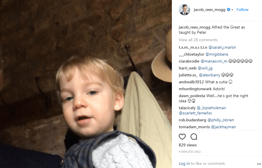  Can you say Brexit? The Tory backbencher is getting his son on board with leaving the EU