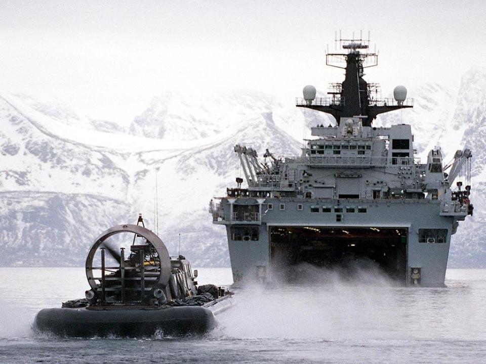  HMS Albion was briefly the Royal Navy's flagship after carrier HMS Ark Royal was decommissioned
