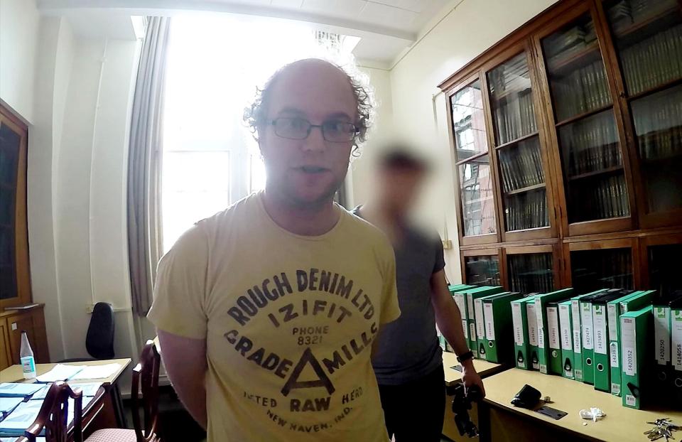  This is the moment paedo Matthew Falder was arrested by police