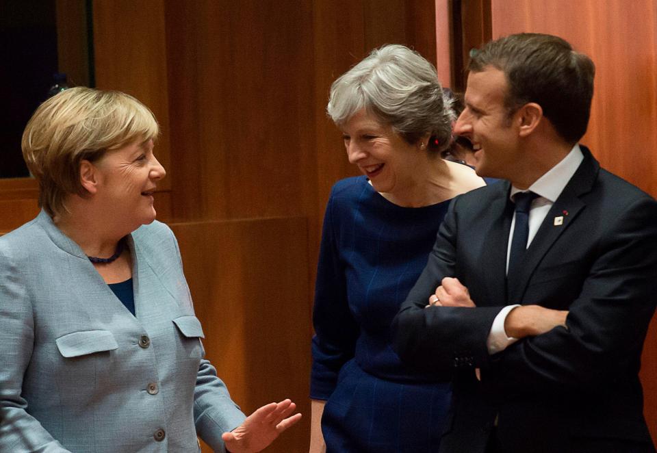  The UK will look towards its closest European allies Germany's Angela Merkel and France's Emmanuel Macron