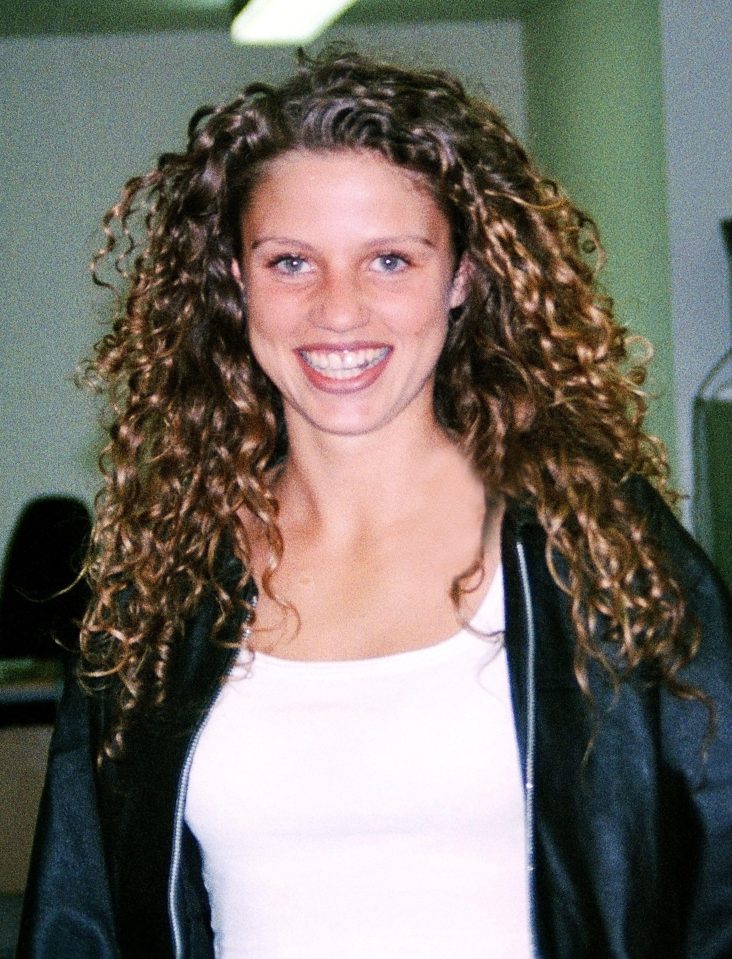 Curl power - a year before she hits the big time as a model, 17-year-old Katie is fresh-faced and pretty