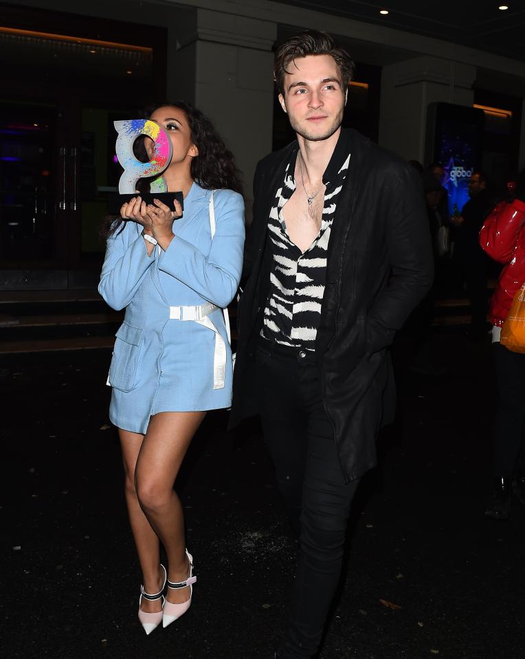  Jade Thirlwall clutched her award as she left with boyfriend Jed
