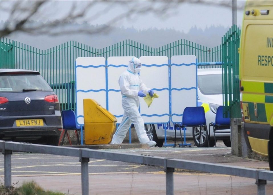  A cordon was also placed around the entrance, with security staff turning patients away
