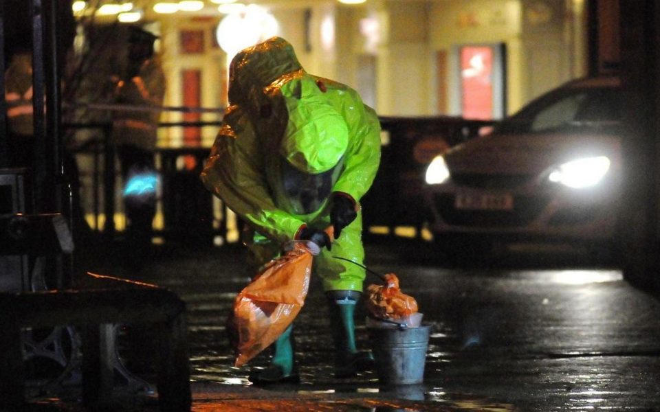  An Incident Response crew was called to deal with the substance found near the pair