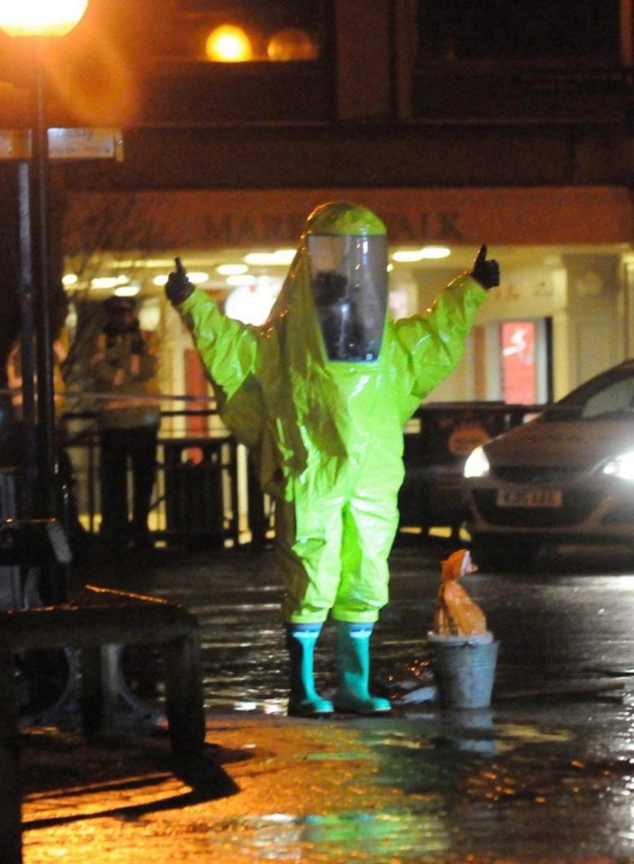  A specialist chemical response unit removed the unknown substance from the area, wrapping it in several protective layers