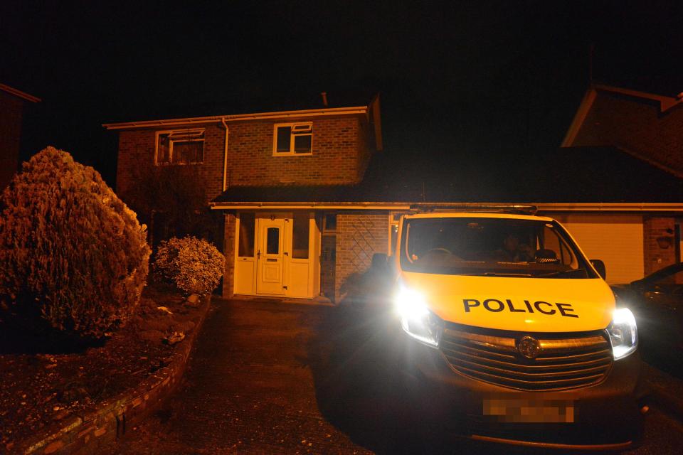 Police arrived outside a house in Salisbury believed to belong to the ex-Russian spy this evening