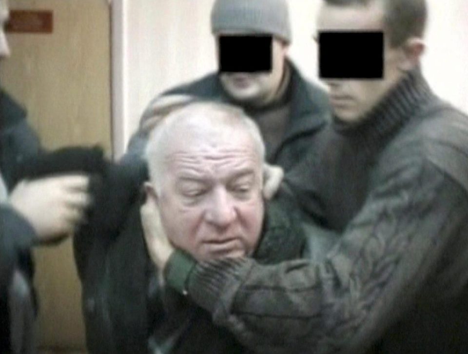  Double agent Skripal pictured being detained by Russian secret service officers in an unknown location