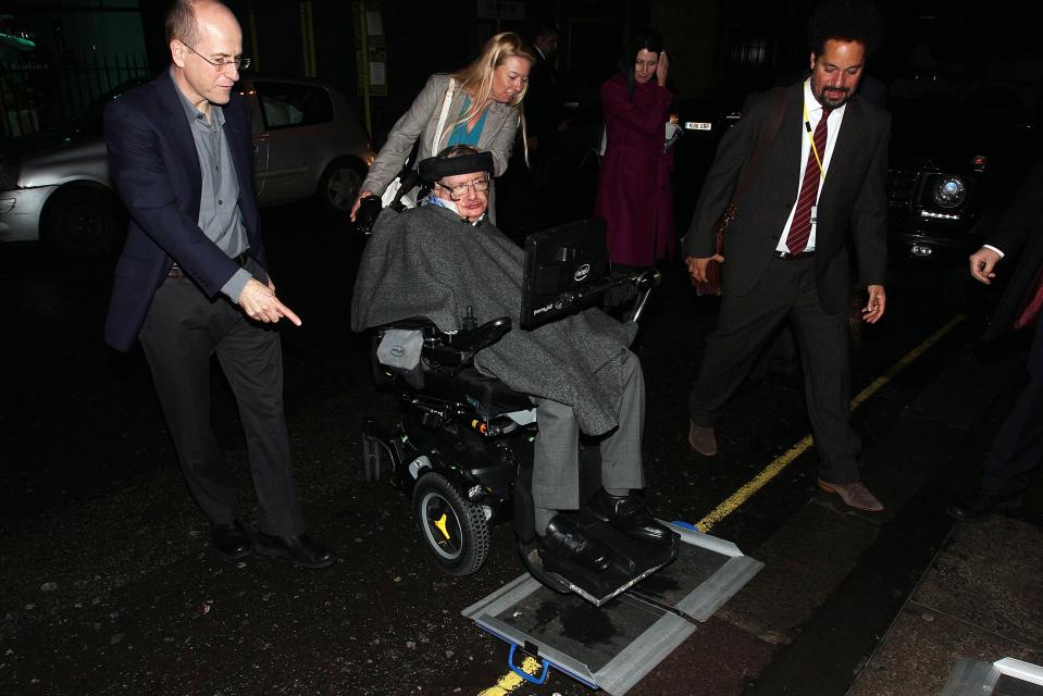  Professor Hawking, who died today, was last photographed at Christmas time