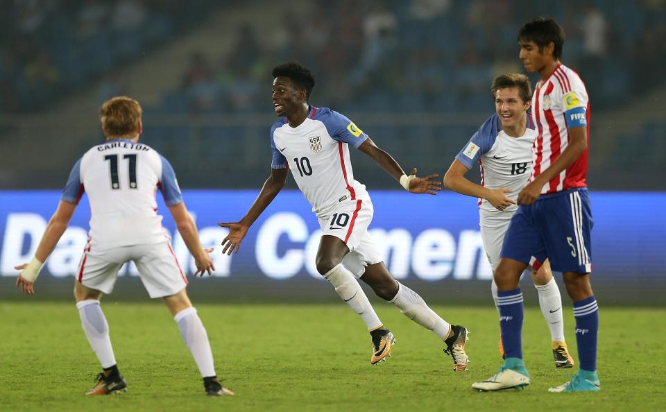 Timothy Weah earned 14 caps for the USA Under-17s before his senior call-up