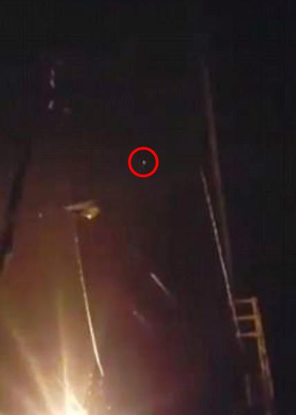  A missile is seen soaring towards a Syrian base