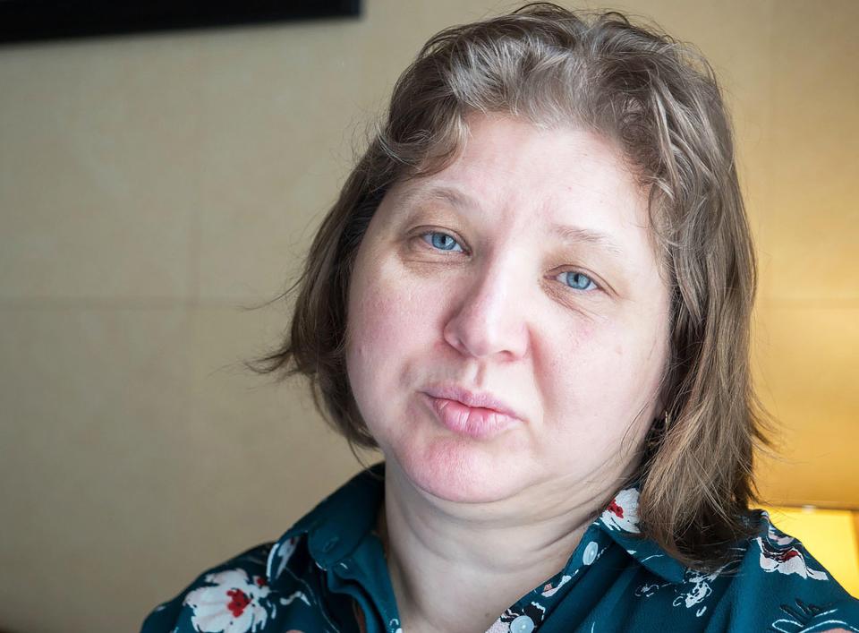  Pictured is Sergei Skripal's niece Viktoria, 45, who claims Yulia has been 'kidnapped' and might not be alive without her campaign in Moscow