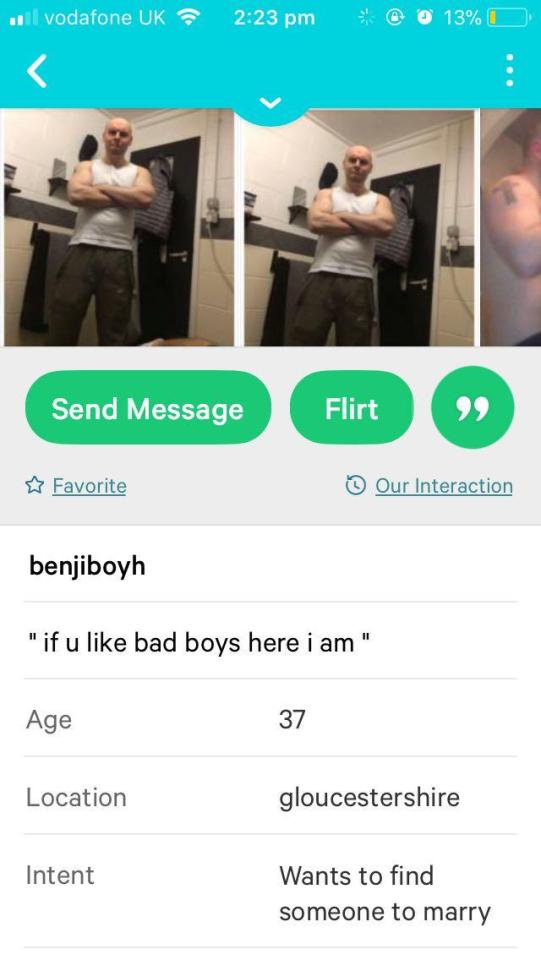  His dating profile promises a bad boy with the attitude pics to match