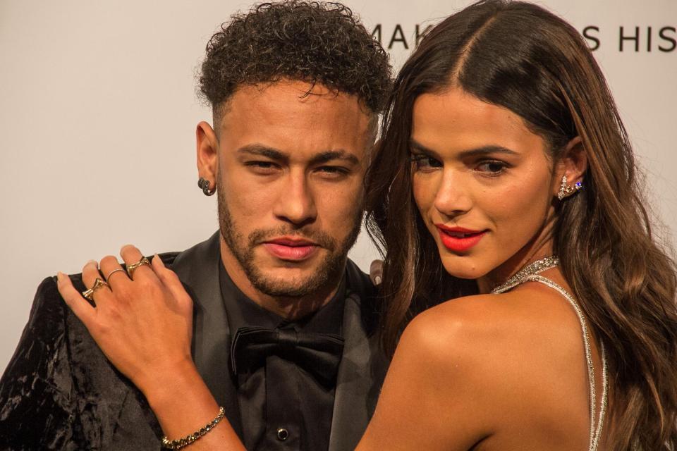Neymar with his girlfriend at a recent charity ball