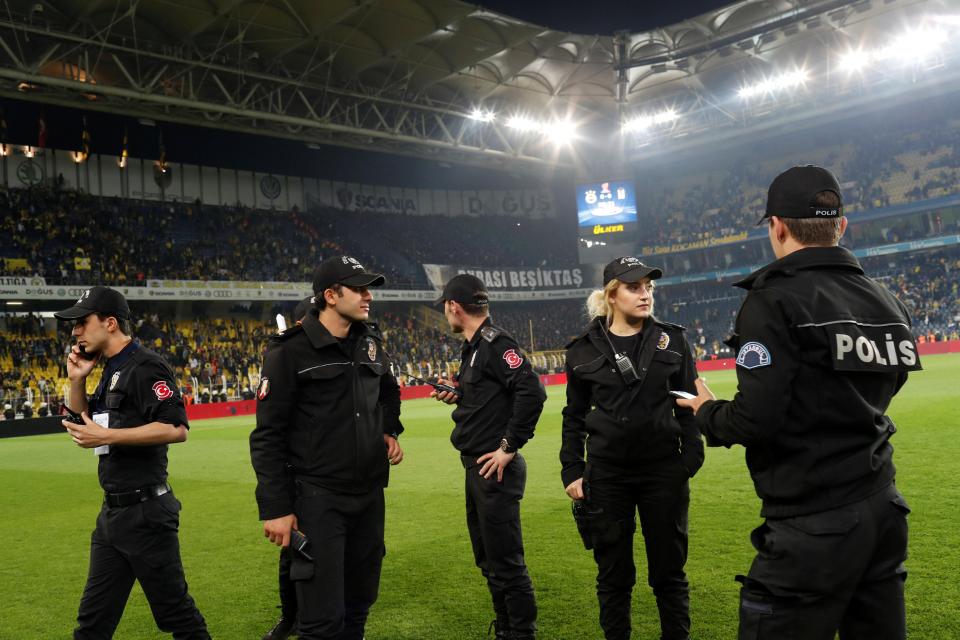 Police were needed after Fenerbahce's clash with Besiktas turned ugly