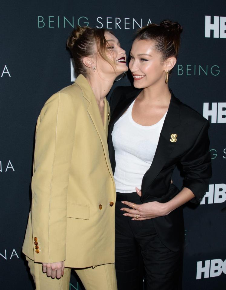  Something funny? Gigi shared a joke with sister Bella