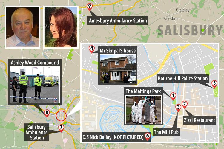  Nine sites are still contaminated following the Salisbury nerve agent attack on March 4