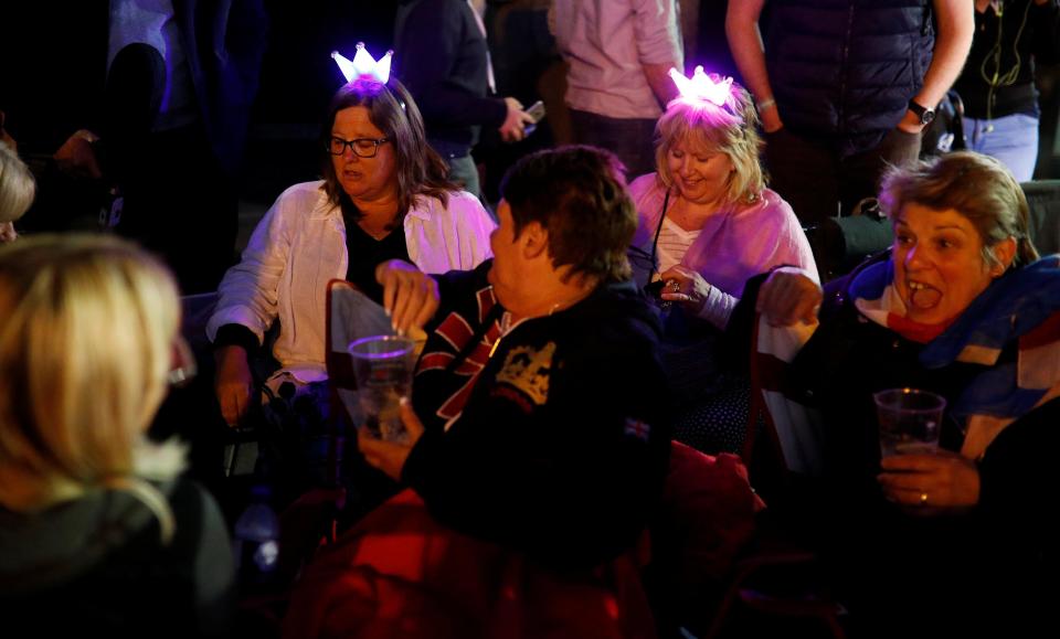  Despite the bitter cold, revellers were in high spirits
