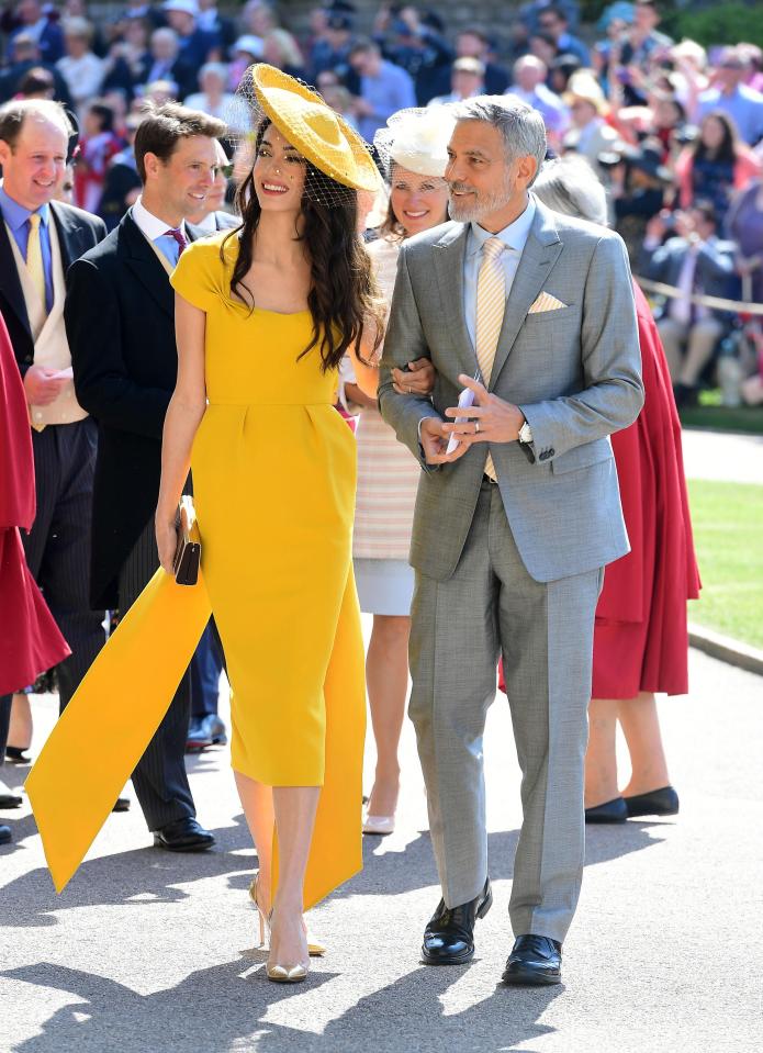 George Clooney and wife Amal are at the ceremony, with the actor wearing a grey suit while his human rights advocate wife looked glamorous in yellow