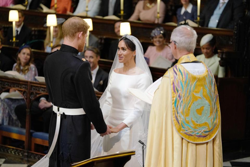 The loved-up couple faze at each other as they are officially confirmed husband and wife