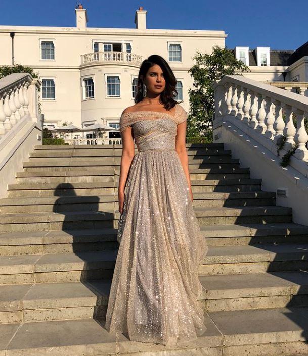  While actress Priyanka Chopra stuns in an ethereal gown