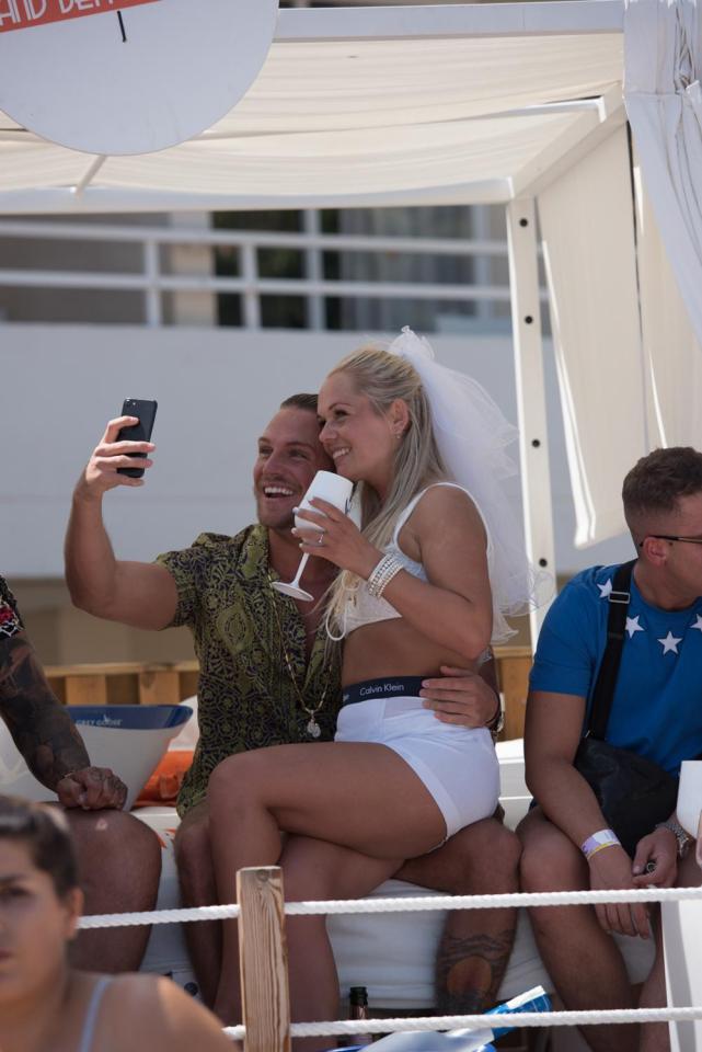  Tom even had a bride-to-be sit on his knee for a selfie at one point
