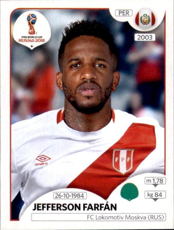  Fans will be desperate to get the sticker of Peru legend Jefferson Farfan