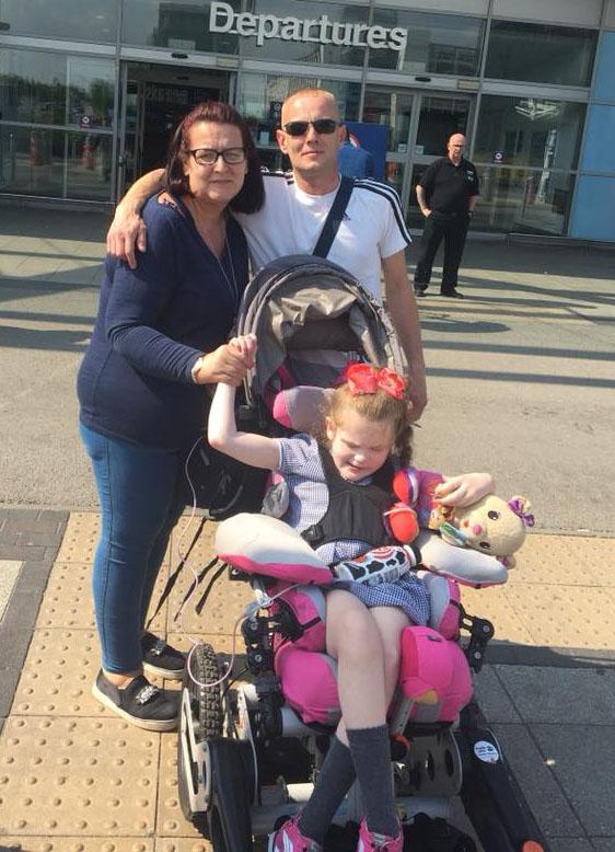  Michelle and Mark Peel had booked a week at the four-star hotel in Antalya as a treat for her disabled eight-year-old daughter Evie-Anne