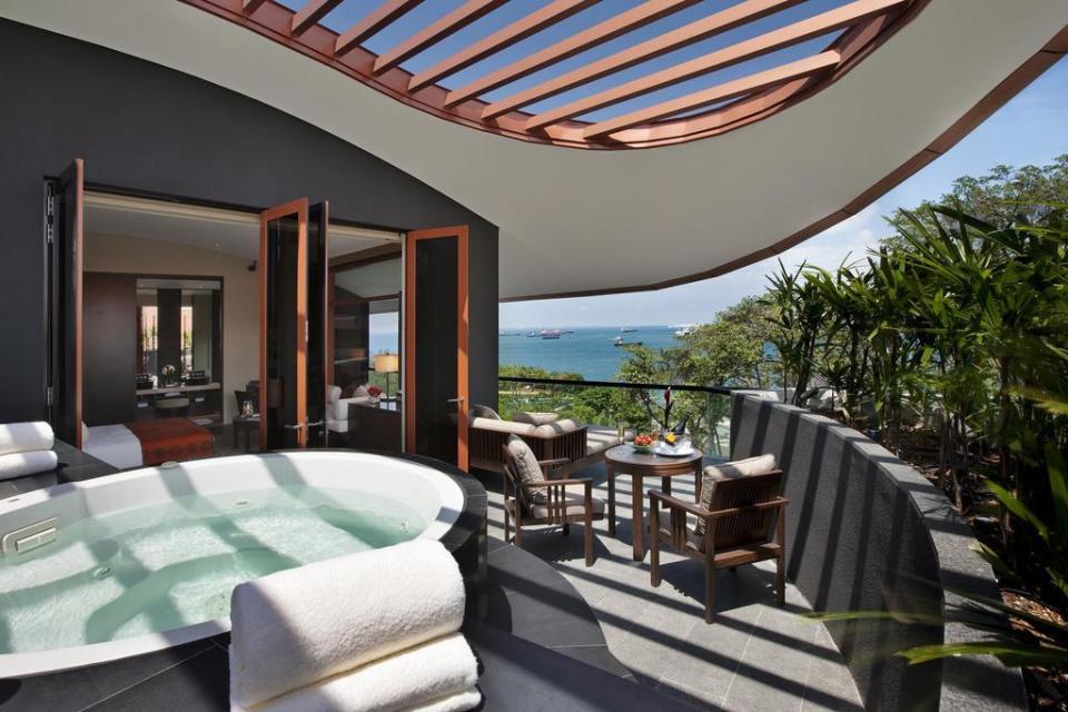 An outdoor area where you can relax and unwind after a day of negotiations 