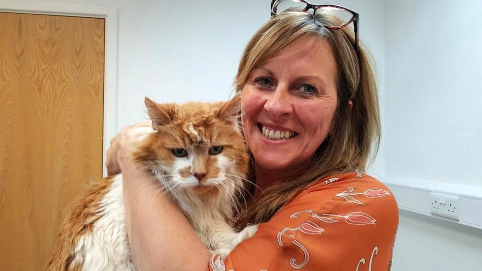  Old-timer Rubble with his owner Michele Foster