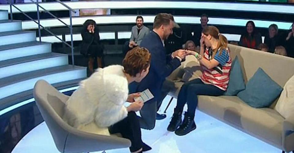  In January he got down one knee and asked his girlfriend to marry him having been evicted from the Celebrity Big Brother house