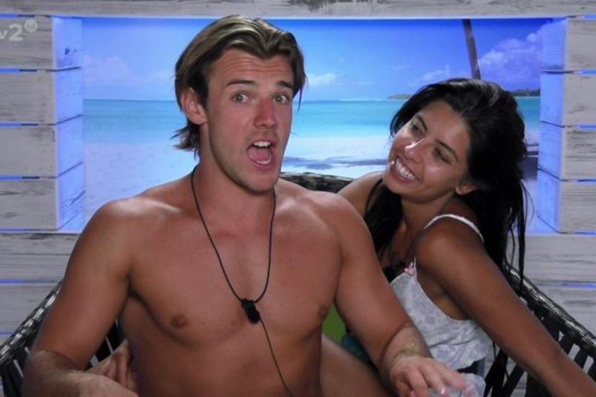  Love Island's Nathan Massey, here with his now fiancée Cara De La Hodye in the villa, has revealed bosses speed up their conversations