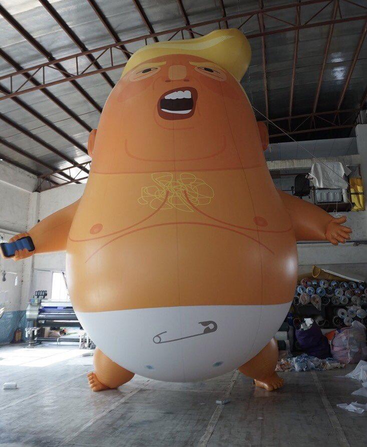Sadiq Khan has approved a request to float the blimp during Donald Trump's visit