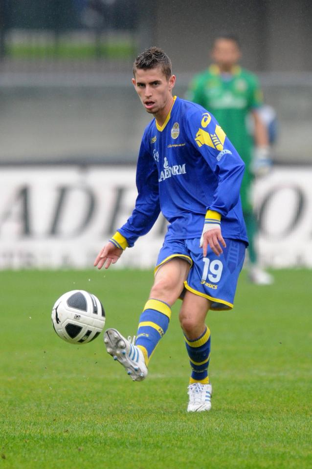  Jorginho's big break came at Verona in Italy but his first contract saw him earn £18-a-week