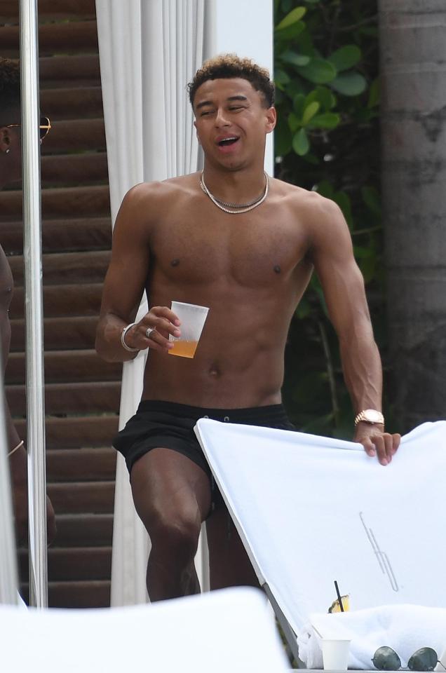  Lingard was spotted enjoying a penthouse party on Wednesday