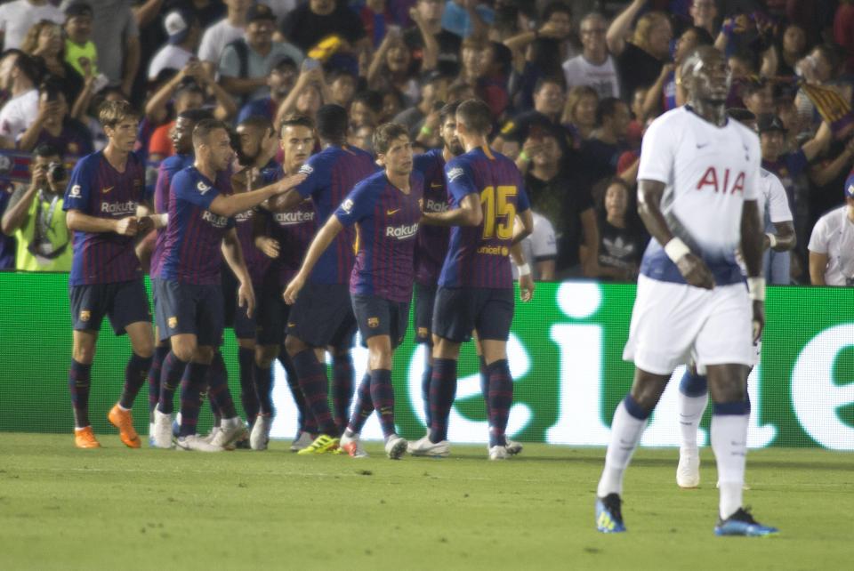  Barca raced into a seemingly unassailable 2-0 lead with less than half an hour gone