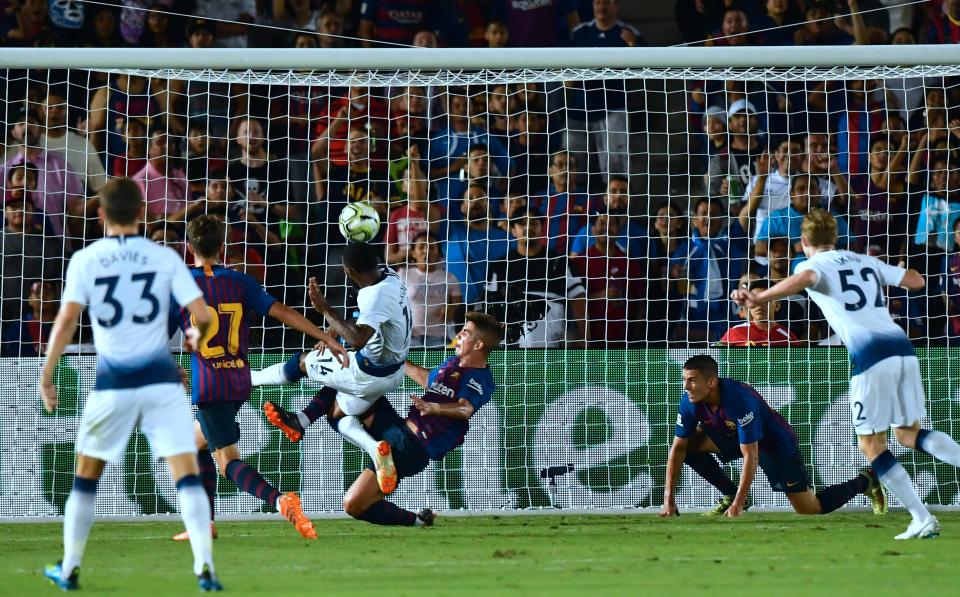  N'Koudou's close-range finish levelled the game up just two minutes after Son's strike