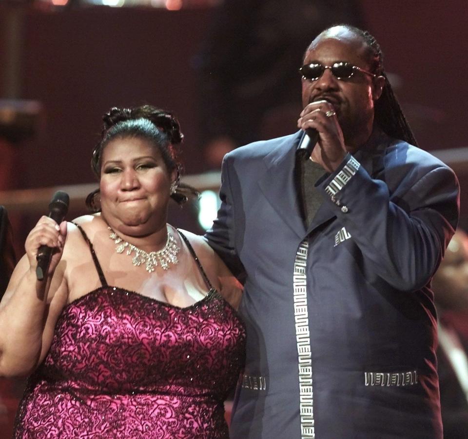 Aretha's close friend Stevie Wonder is reported to have visited her in hospital before she died