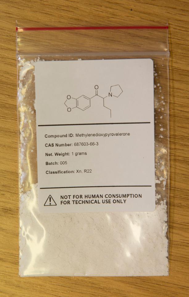  Batch of Monkey Dust purchased online reads 'not for human consumption' on the label