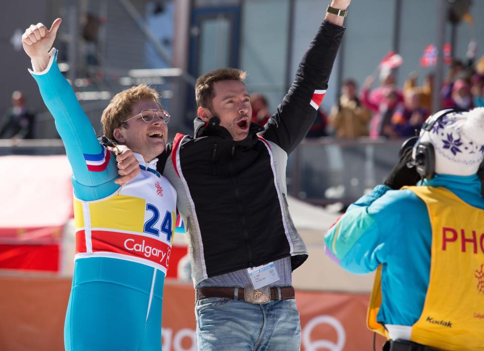  Taron also took on the starring role in the movie Eddie the Eagle - which also starred Hugh Jackman